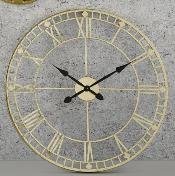 Antique Gold Wall Clock