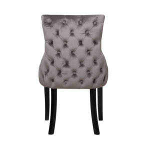 Grey Tufted Back Chair
