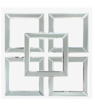 Geometric Mirror Wall Art No5a Interiors, Square Mirror Wall Art