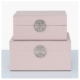 Rose Pink & Silver Boxes