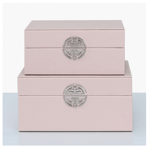Rose Pink & Silver Boxes