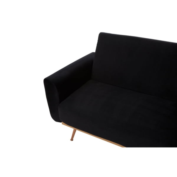 Boden Black Velvet Sofa Bed