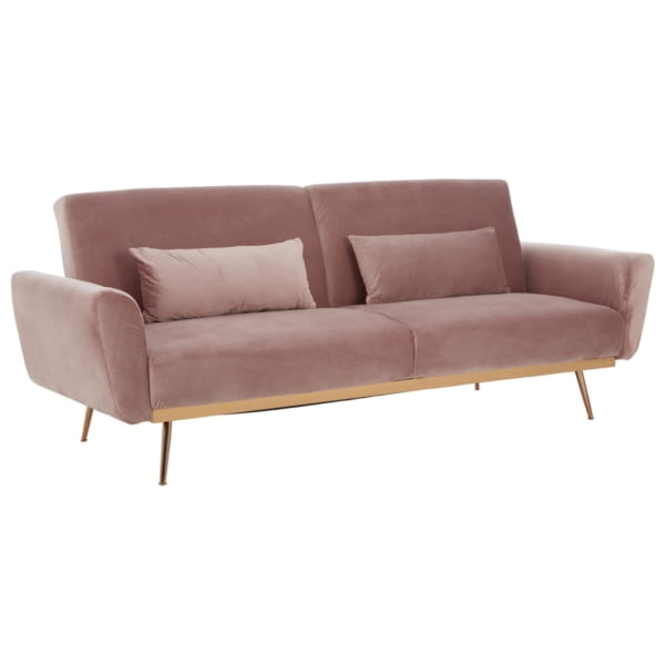 Boden Pink Velvet Sofa Bed