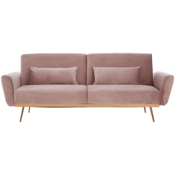 Boden Pink Velvet Sofa Bed