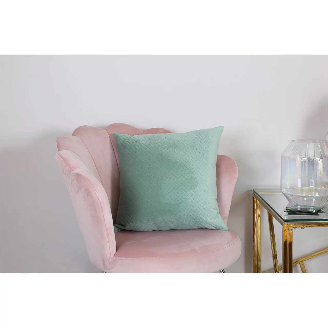 Isla Mint Green Geometric Cushion