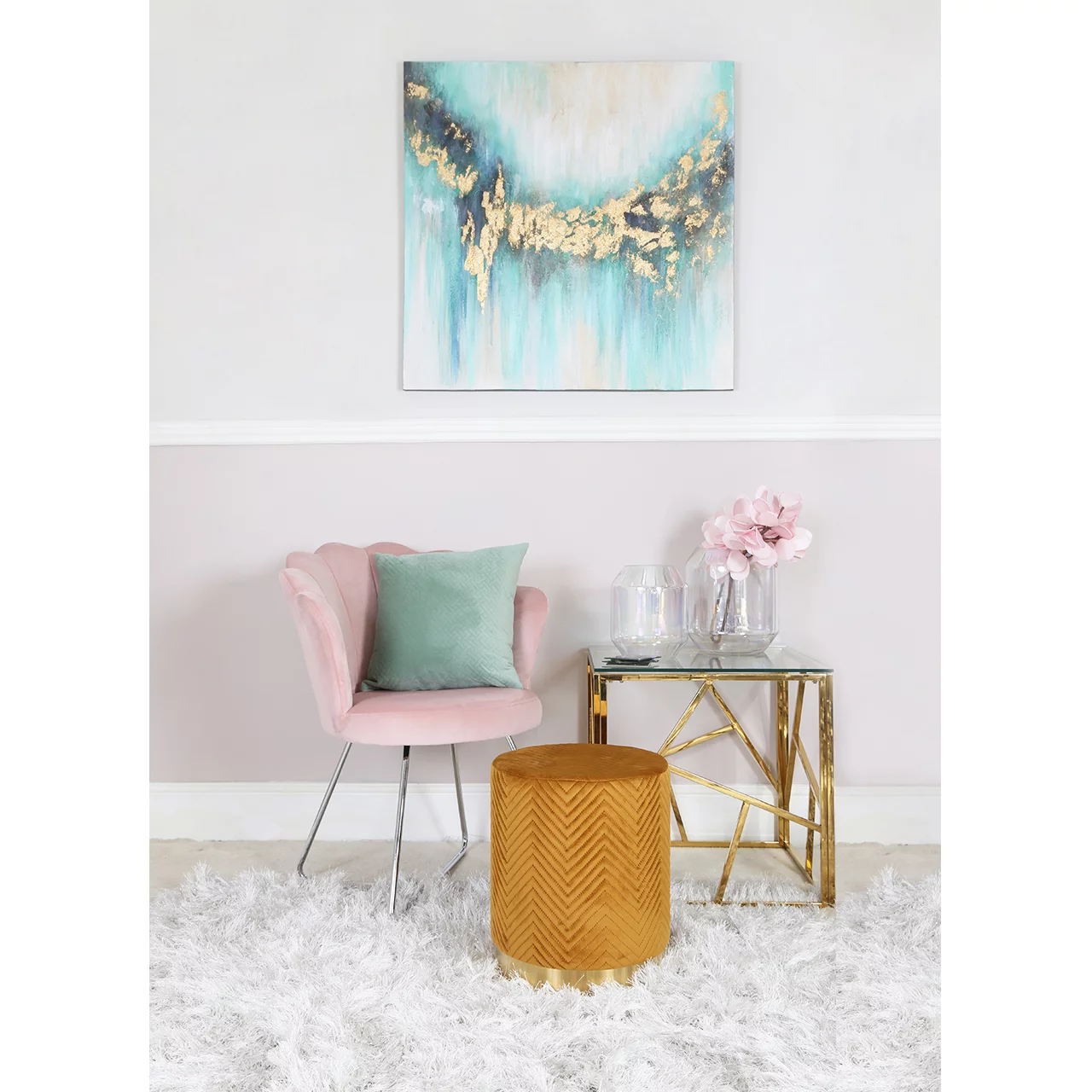 Isla Mint Green Geometric Cushion