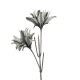 Faux Grey Striped Flower