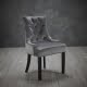 Mila Set of Two Grey Velvet Chairs