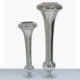 Tall Silver Fluted Vase