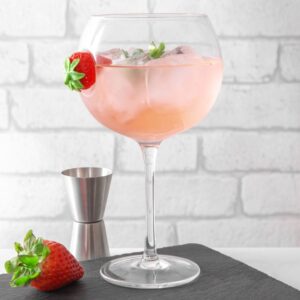 Copa Strawberry Clear Glass