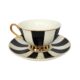 Lily Black & White Stripe Teacup