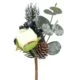 White Peony & Fir Cones Posy