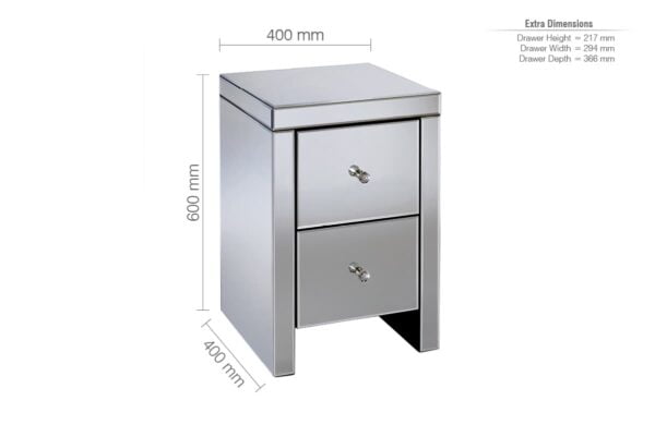 Minorca Two Drawer Bedside