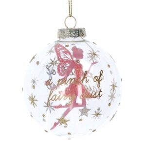 Pink Fairy Glass Bauble