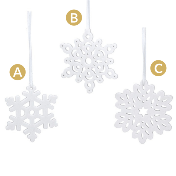 White Snowflake Tree Decoration - Three Designs!