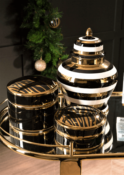 Signature Striped Jar and Boxes