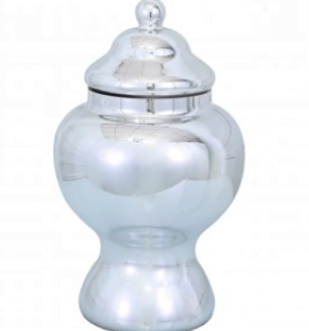 Chrome Apothecary Jar 36cm