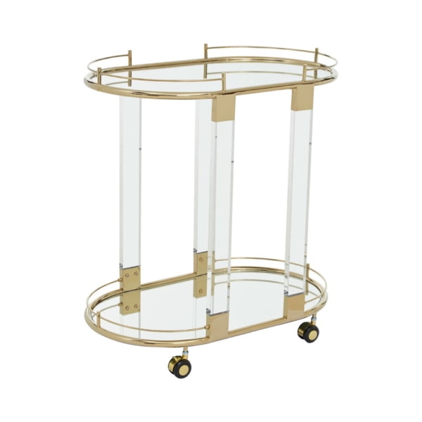 Signature Oval Mirror Drinks Trolley