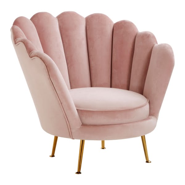 Signature Scalloped Pink Chair