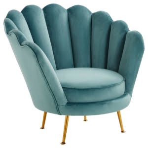 Signature Scalloped Blue Chair