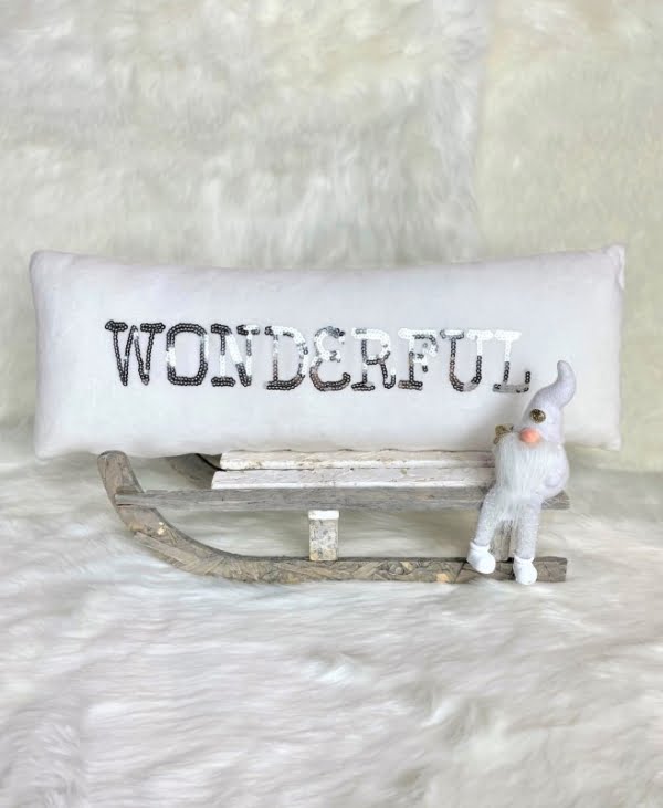 'Wonderful' White Cushion