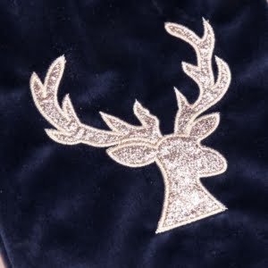 Navy & Gold Stag Gift Bag