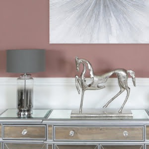 Silver Nickel Horse Sculpture