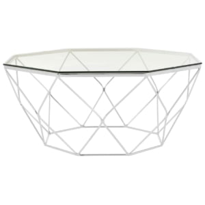 Signature Alina Glass & Chrome Coffee Table