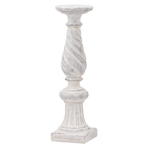 Honor White Twisted Candle Holder