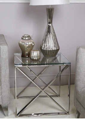 Meridian Stainless Steel End Table 2