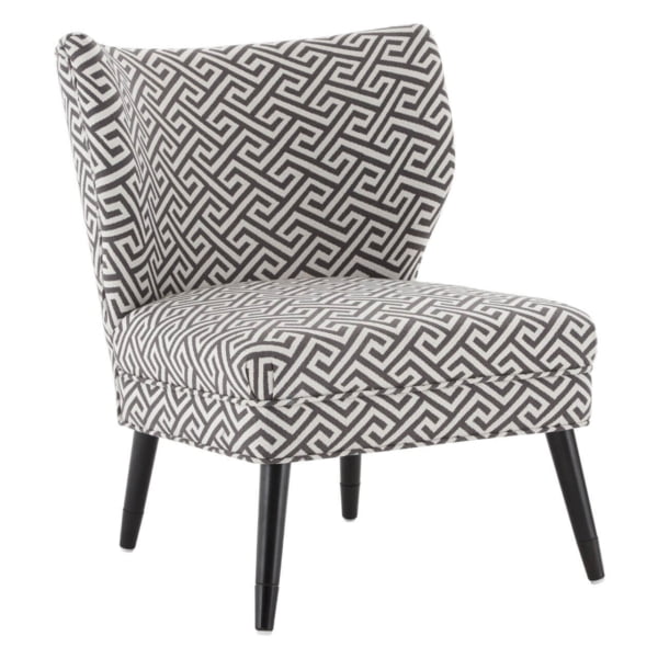 Grey and White Geometric Chair