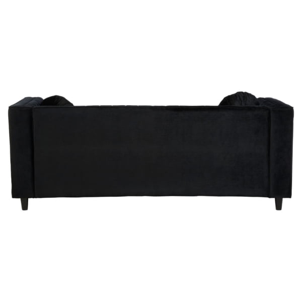 Signature Fallon Black Three Seater Sofa