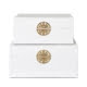 White & Gold Faux Leather Boxes