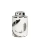 Colby White & Silver Ginger Jar