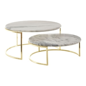 Signature Marble & Gold Cake Stand