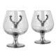 Stag Double Brandy Glass Set