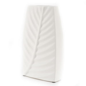 White Ceramic Leaf Vase