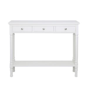 York White 3 Drawer Console