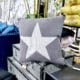 grey star cushion