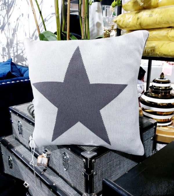 grey star cushion