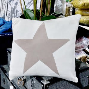 Taupe Star Cushion