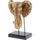 Lusini Gold Elephant Head Sculpture